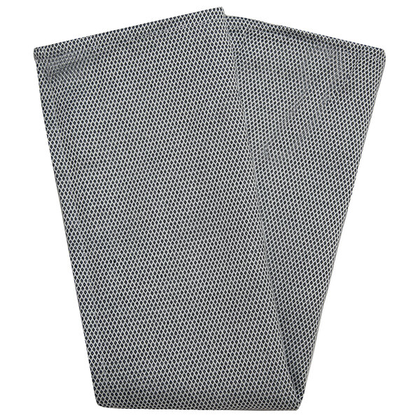 A folded blue Milan birdseye cloth napkin on a white background.