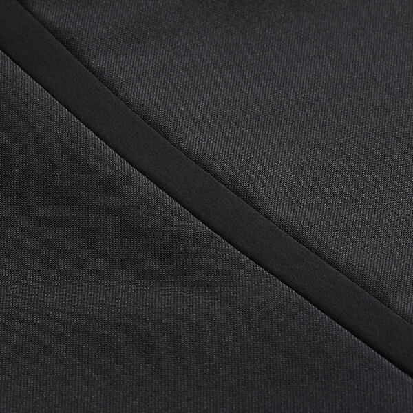 Henry Segal customizable black flat front tuxedo pants in black fabric.