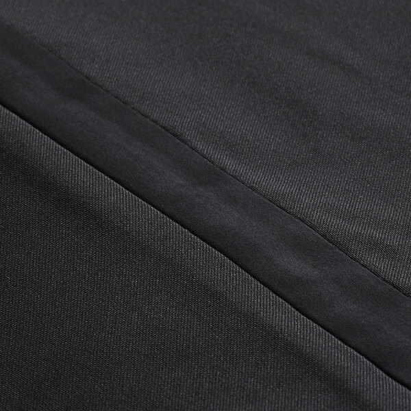 Henry Segal customizable black flat front tuxedo pants in black fabric.