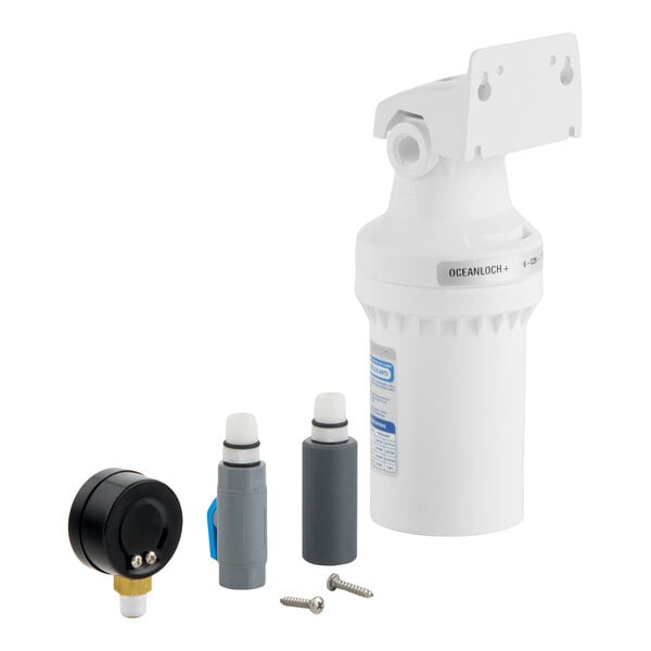 C Pure Oceanloch+ S Water Filtration System with Oceanloch+ S Cartridge and Outlet Pressure Gauge 1 Micron Rating and 0.75 GPM
