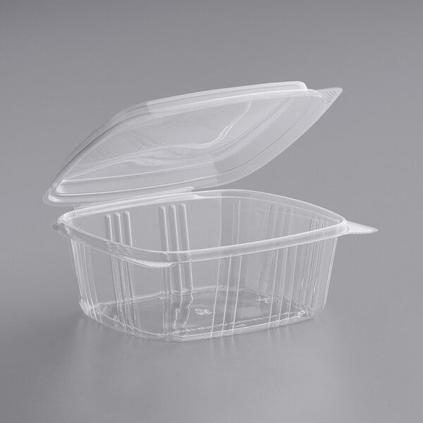 a clear plastic container with a handle