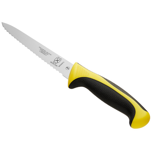 Mercer Culinary M23406YL Millennia Colors Yellow Handle, 6 Wavy Edge, Utility Knife