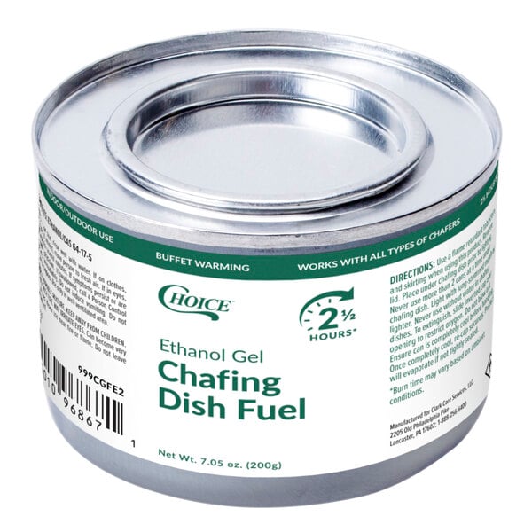 Choice 2.5 Hour Ethanol Gel Chafing Dish Fuel - 72/Case