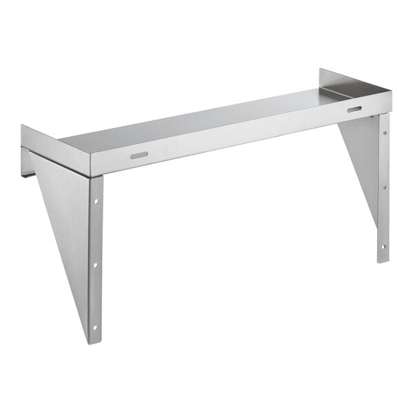 Regency 24" NSF Stainless Steel Utility Shelf with 2 Mop / Broom Holders and 3 Rag Hooks