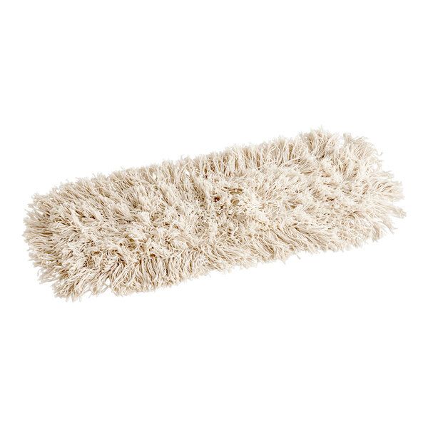 A white cotton Choice dry dust mop head.