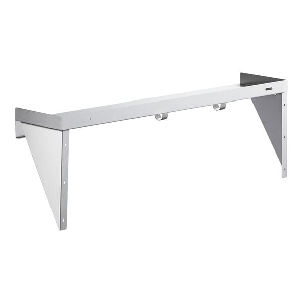 Regency 36" Stainless Steel Utility Shelf with 3 Mop / Broom Holders and 4 Rag Hooks