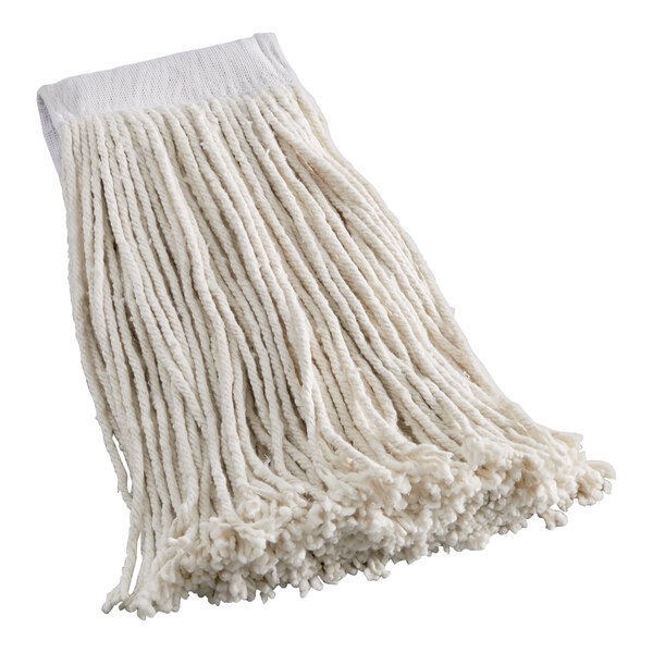 A white Lavex cotton mop head with a 5" headband on a white surface.