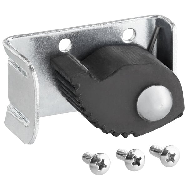 A black and silver metal Regency replacement holder assembly with screws.