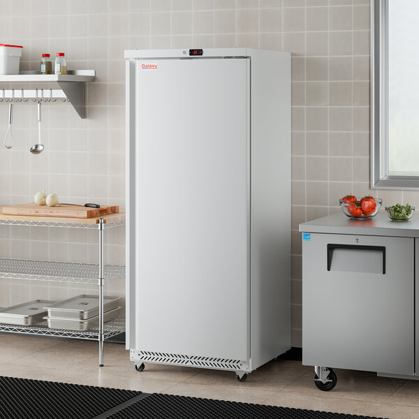 Galaxy GRI-20-FW 30 1/2" White Solid Door Light-Duty Reach-In Freezer