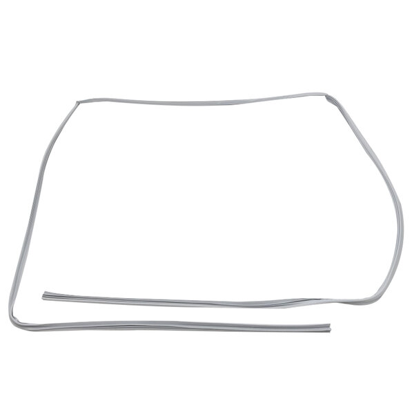 A white rectangular plastic frame with a gray wire.