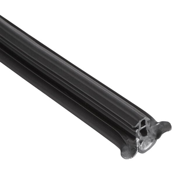A black plastic gasket with a long handle.