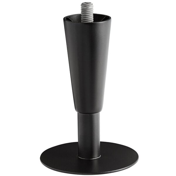 A black metal Hoshizaki adjustable leg with a screw on top.