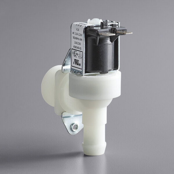 A Hoshizaki 4A6722-01 water valve with a white plastic body and metal components.