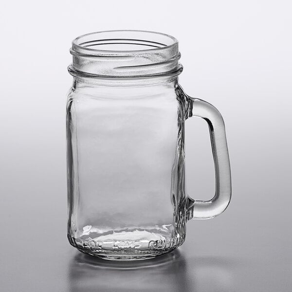 16 Oz Mason Jars With Handles 12 Case Webstaurantstore