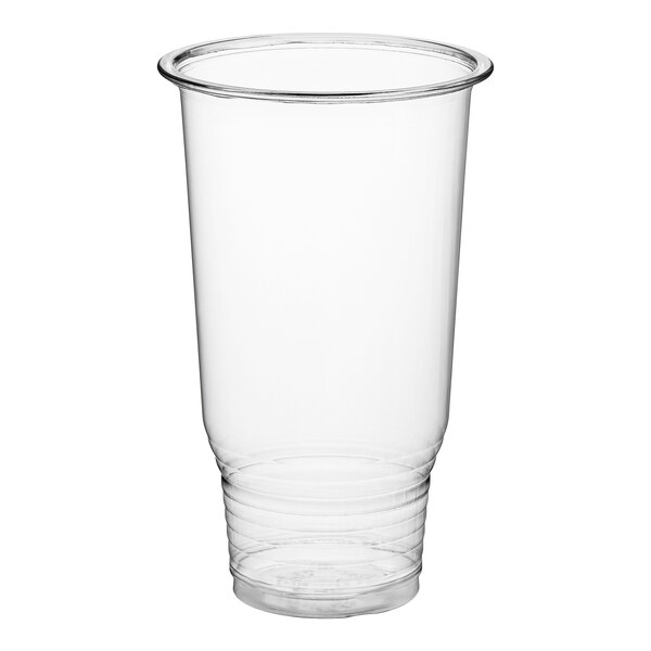 Choice Heavy Duty 32 oz. Pedestal Heavy Weight Clear PET Plastic Cold Cup - 50/Pack