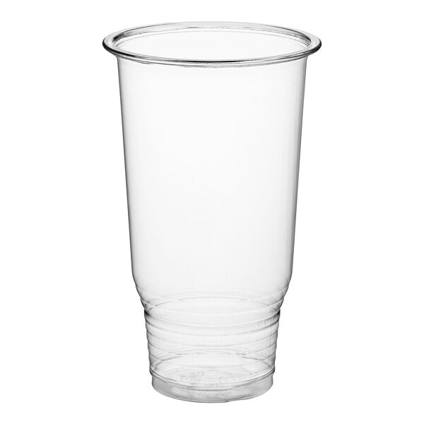 Choice Heavy Duty 32 oz. Pedestal Heavy Weight Clear PET Plastic Cold Cup - 500/Case