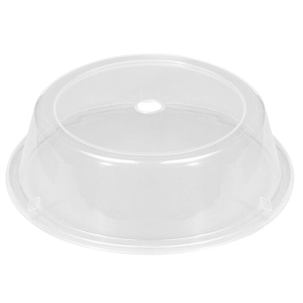 A clear plastic lid for plates.