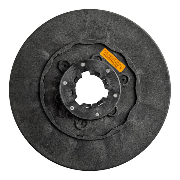 A black and gray nylon carpet scrubbing brush designed for 20-inch rotary floor machines.