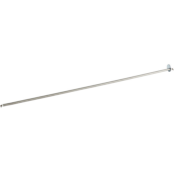long metal rod with a white background