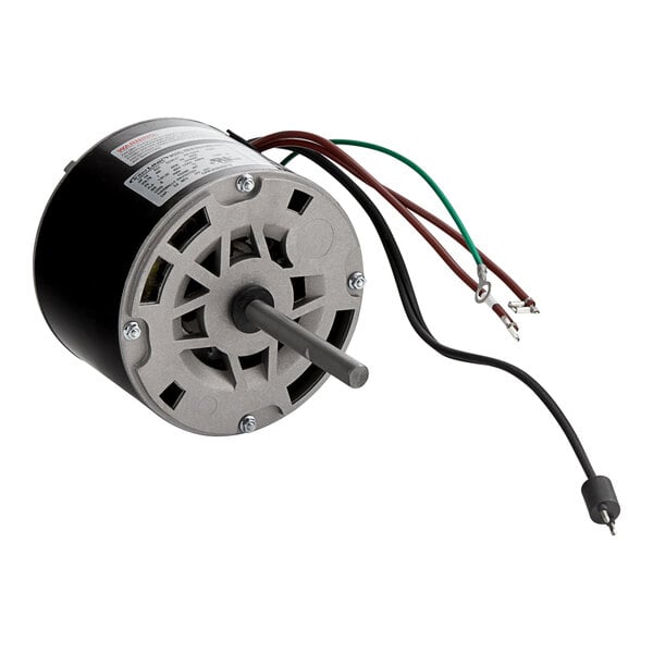 A Heatcraft 25302201S fan motor with wires.