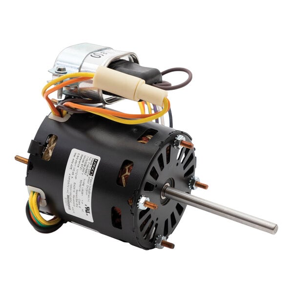 A Fasco 9721 motor with wires and a wire harness.