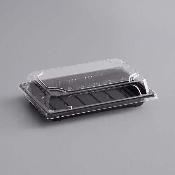 4 1/2 x 6 1/2 Medium Sushi Container with Lid - 500/Case