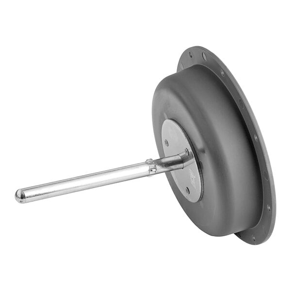 A round metal Kason 486 safety release handle with a long metal handle and a black and silver plastic wheel.