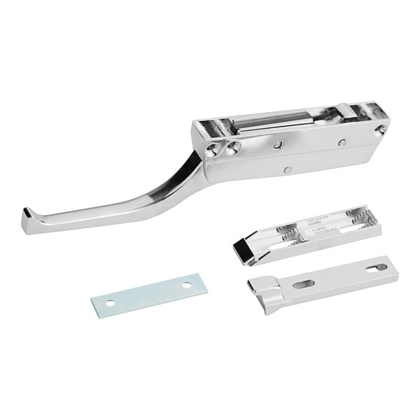 A chrome Kason latch with an offset handle.