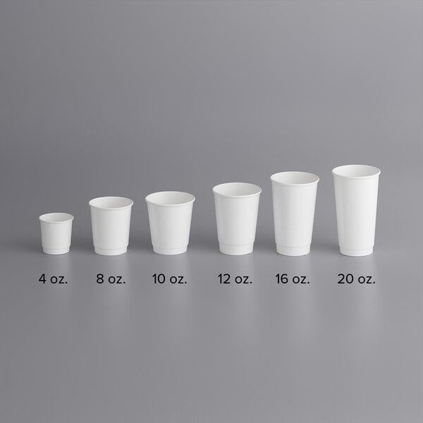 Choice 8 Oz White Smooth Double Wall Paper Hot Cup 500case 2895