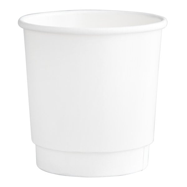 A white Choice double wall paper hot cup.