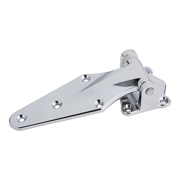 A close-up of a silver Kason 1070A nylon bearing hinge with screws.
