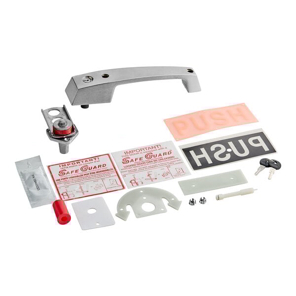 Kason® 1229C Cylinder Locking Handle with Inside Release and Freezer Kit (Brushed Chrome)