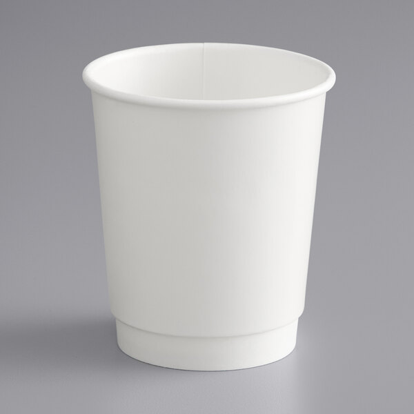 Choice 8 Oz White Smooth Double Wall Paper Hot Cup 25pack 2139