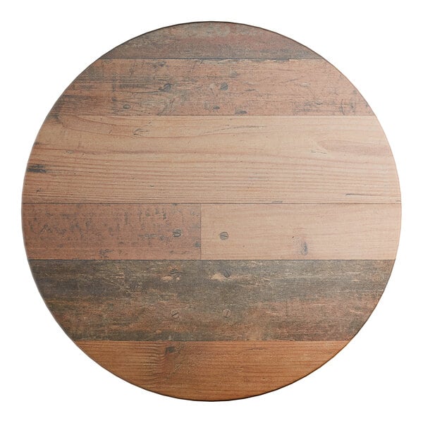 Lancaster Table & Seating Excalibur 32" Round Table Top with Textured Farmhouse Finish