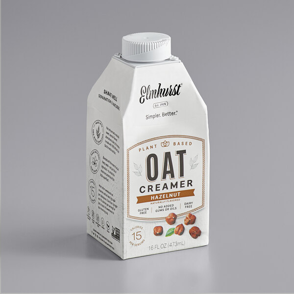 Elmhurst's Hazelnut Oat Creamer 16 oz. Container