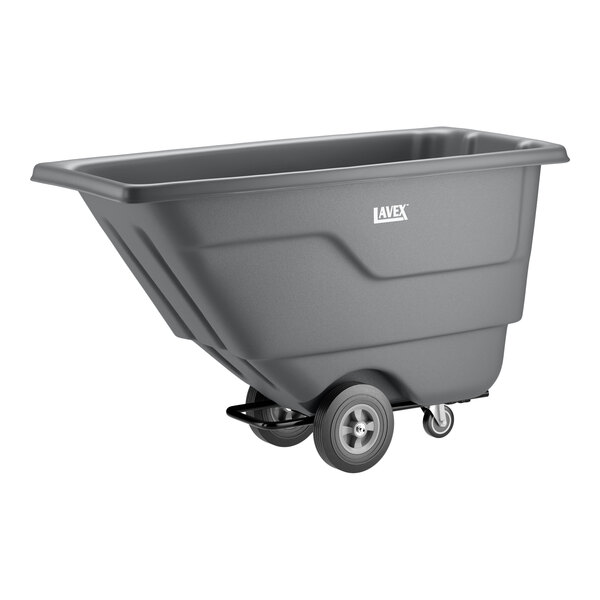 Lavex 0.5 Cubic Yard Gray Tilt Truck / Trash Cart (300 lb. Capacity)