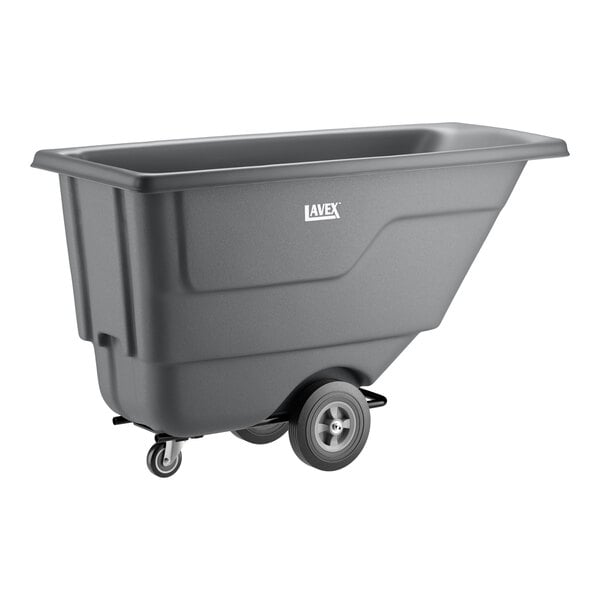 Lavex 0.5 Cubic Yard Gray Tilt Truck / Trash Cart (300 lb. Capacity)