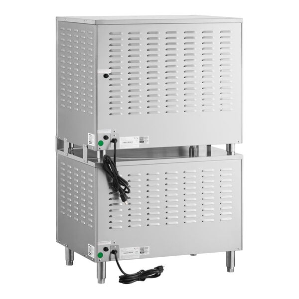 Avantco DPO-1DS1DD Quadruple Deck Pizza/Bakery Oven with Three Independent Chambers; (2) 3200W, 240V