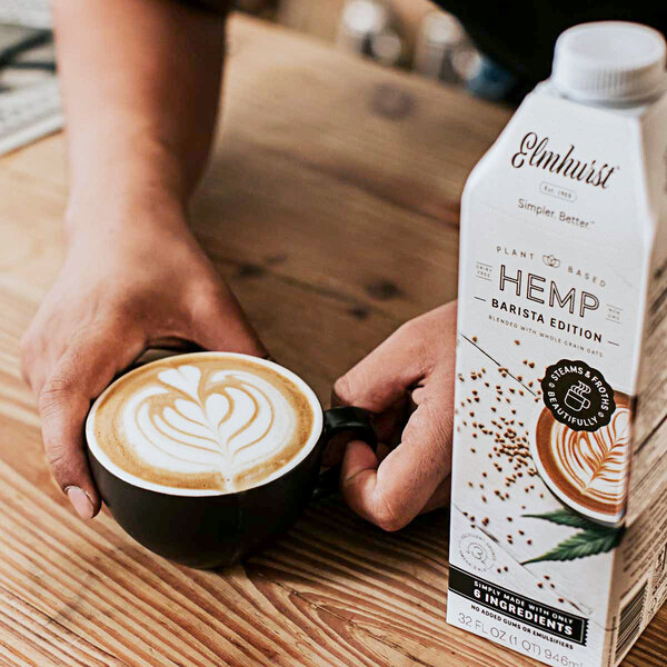Elmhurst's 32 oz. Barista Hemp Milk 6/Case