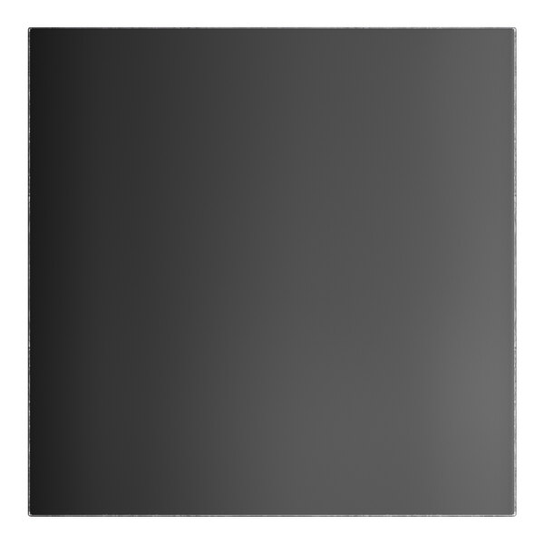 A close-up of a black square Lancaster Table and Seating outdoor table top.