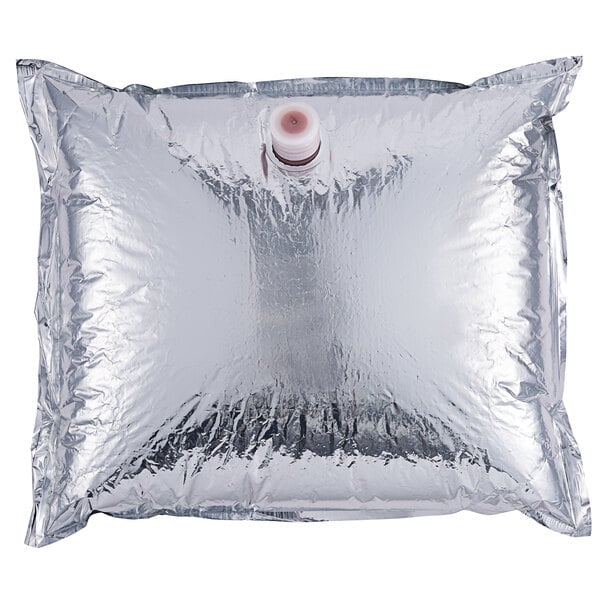 A silver foil bag with a French's Ketchup bottle inside.