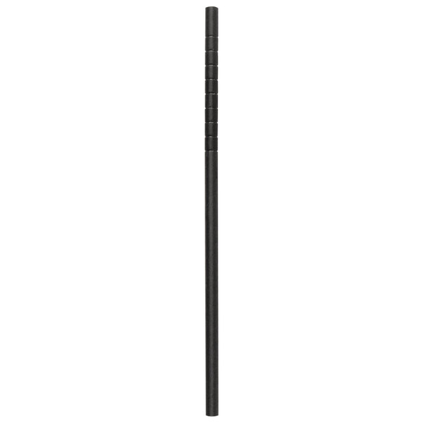 A black Aardvark paper straw with a white background.