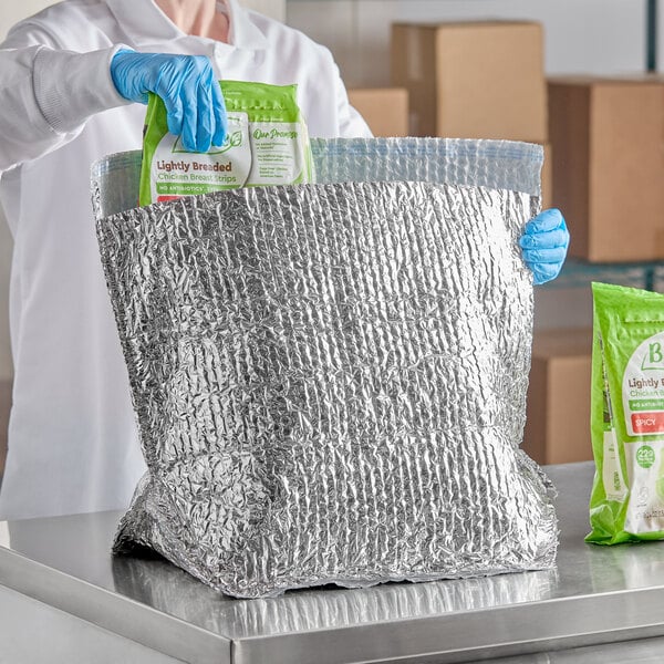 Lavex 10" x 10" x 10" Standard Insulated Box Liner - 25/Case