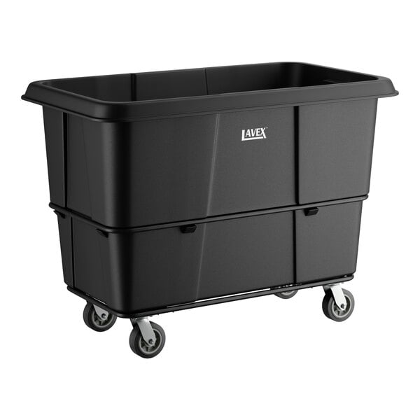 Lavex 27 Cubic Foot Black Cube Truck (1200 lb. Capacity)
