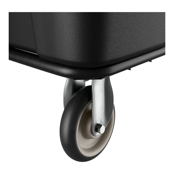 Lavex 16 Cubic Foot Black Leakproof Cube Truck (1000 lb. Capacity)