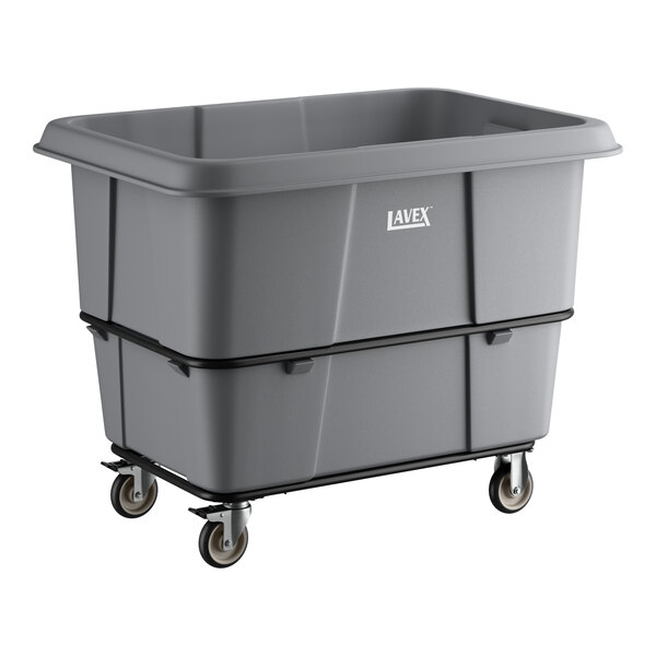Lavex 20 Cubic Foot Gray Cube Truck (1200 lb. Capacity)
