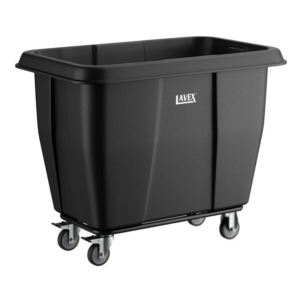 Lavex 12 Cubic Foot Black Cube Truck (600 lb. Capacity)