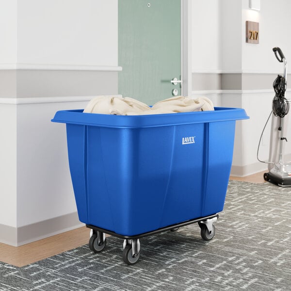 Lavex 8 Cubic Foot Blue Cube Truck (500 lb. Capacity)