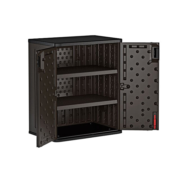 Suncast BMCCPD3600 Dark Gray 3-Shelf Heavy-Duty Base Storage Cabinet - 30" x 20 1/4" x 36"