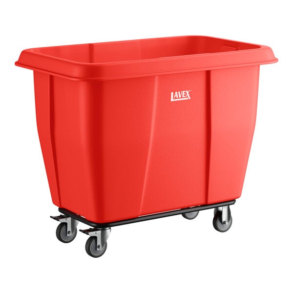 Lavex 12 Cubic Foot Red Cube Truck (600 lb. Capacity)